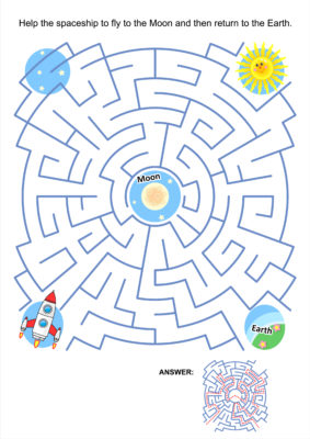 The Big Bang Printable Maze! Book Inspired Activities  #mosswoodconnections #picturebooks #freeprintables #coloringpage #bookunit 