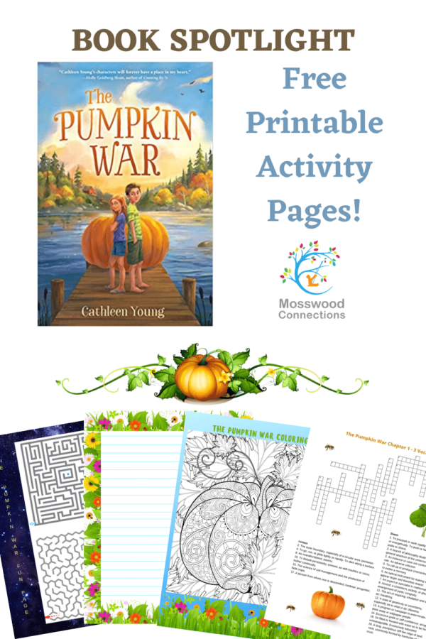 The Pumpkin War Printable Activity Pages #mosswoodconnections #YAbooks #reluctant readers 