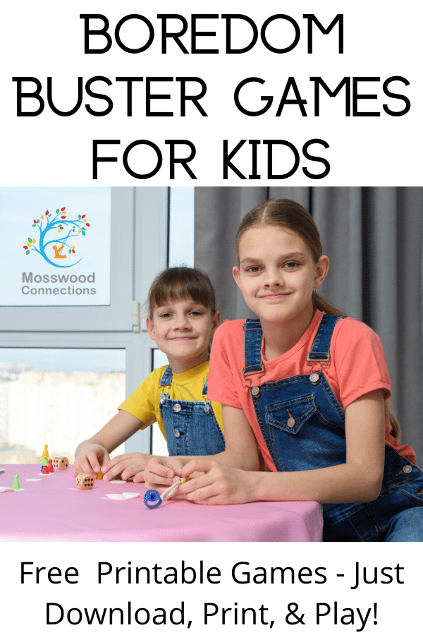 BOREDOM BUSTER GAMES FOR KIDS #mosswoodconnections  #education #literacy #boardgame #freeprintablegame